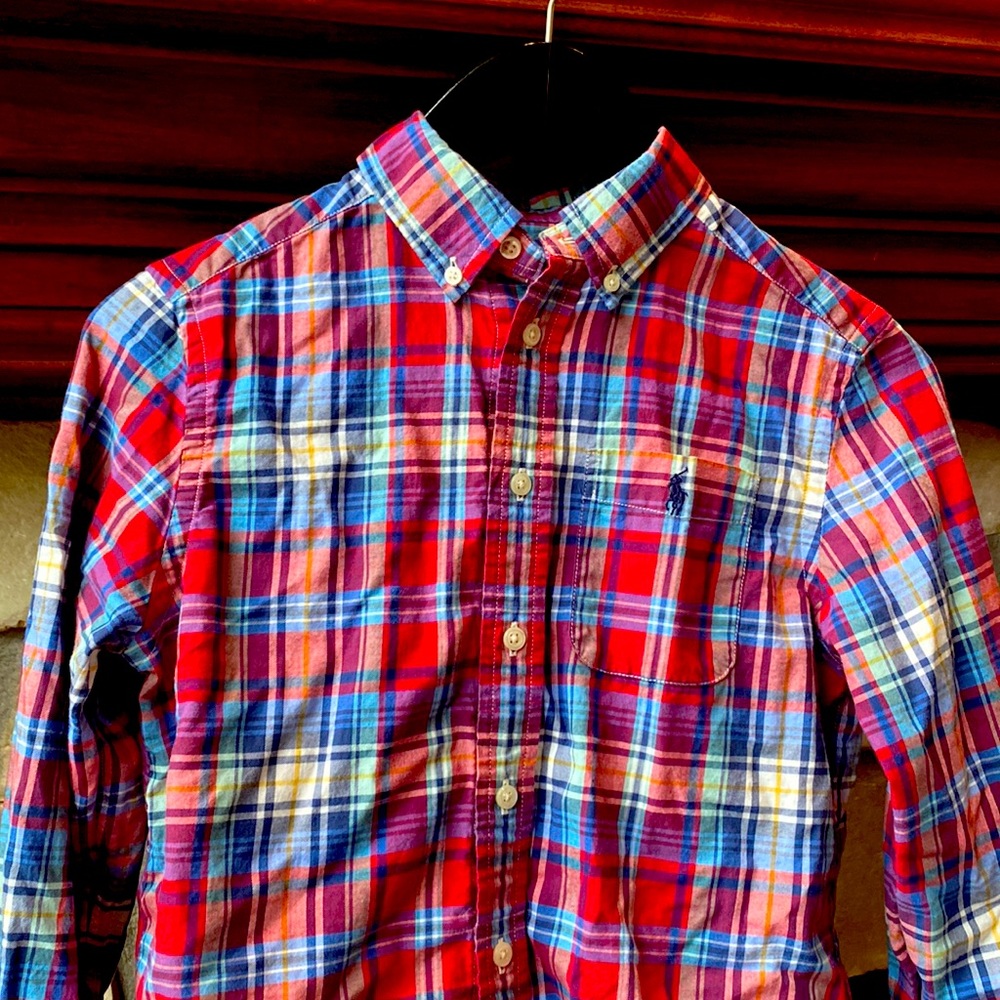 👕 RALPH LAUREN PLAID BOYS BUTTON DOWN SHIRT